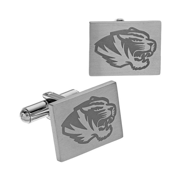 Fiora Stainless Steel Missouri Tigers Team Logo Cuff Links, Men's, Multicolor