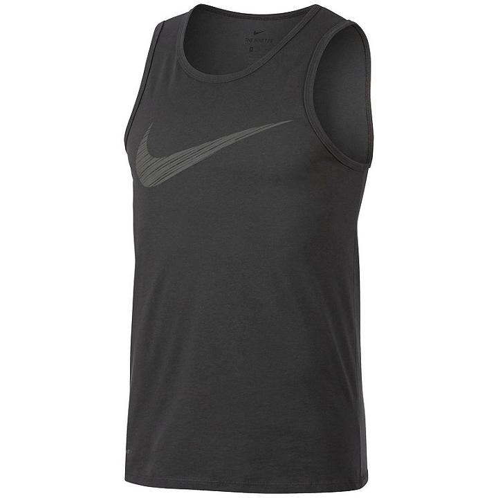 Men's Nike Dri-fit Swoosh Tank, Size: Xl, Med Grey