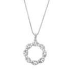 Sterling Silver 1/6 Carat T.w. Diamond Intertwined Pendant Necklace, Women's, Size: 18, White