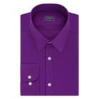Men's Arrow Stretch Slim-fit Solid Point-collar Dress Shirt, Size: Xl-36/37, Brt Purple