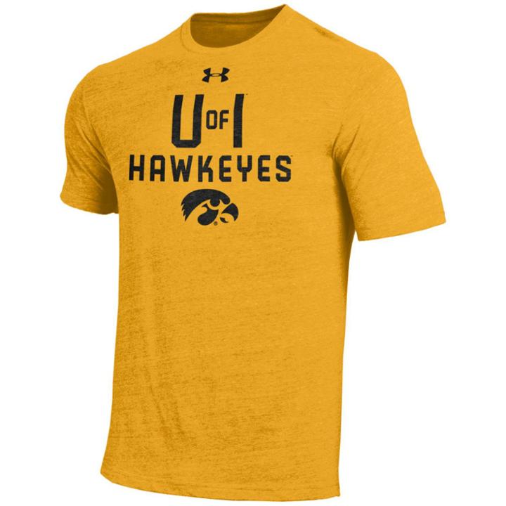 Men's Under Armour Iowa Hawkeyes Triblend Tee, Size: Medium, Gold