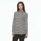 Women's Apt. 9&reg; Striped Cowlneck Tunic, Size: Xxl, White