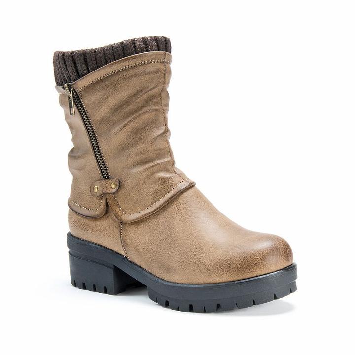 Muk Luks Brenda Women's Water-resistant Boots, Girl's, Size: 10, Brown