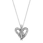 Sentimental Expressions Sterling Silver Cubic Zirconia Angel Of Friendship Necklace, Women's, Size: 18, White