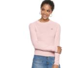 Women's Popsugar Crewneck Sweater, Size: Medium, Light Pink