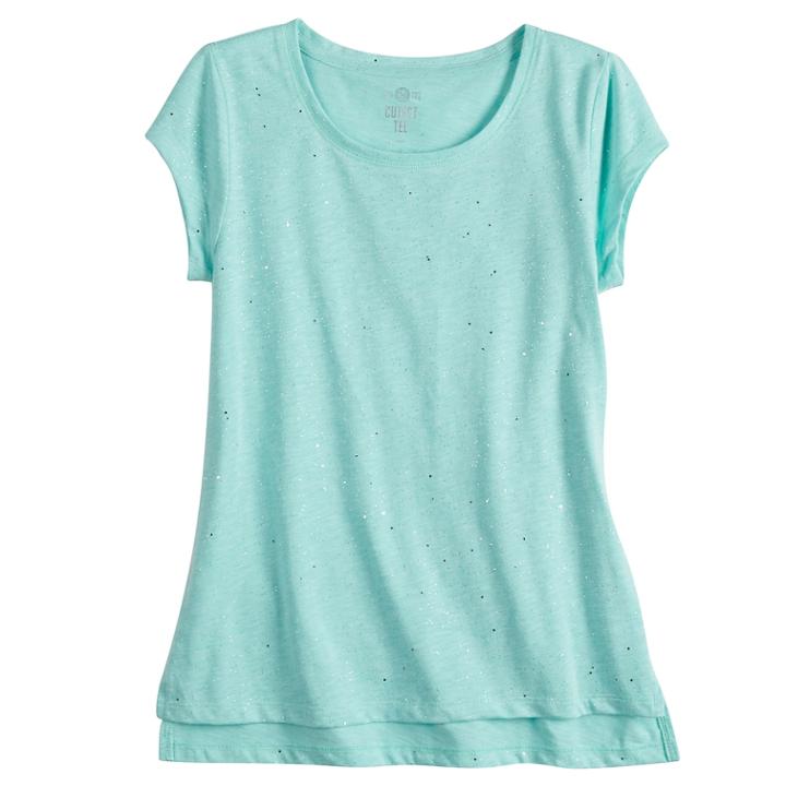 Girls 7-16 & Plus Size So&reg; Core Tee, Size: 16 1/2, Med Blue