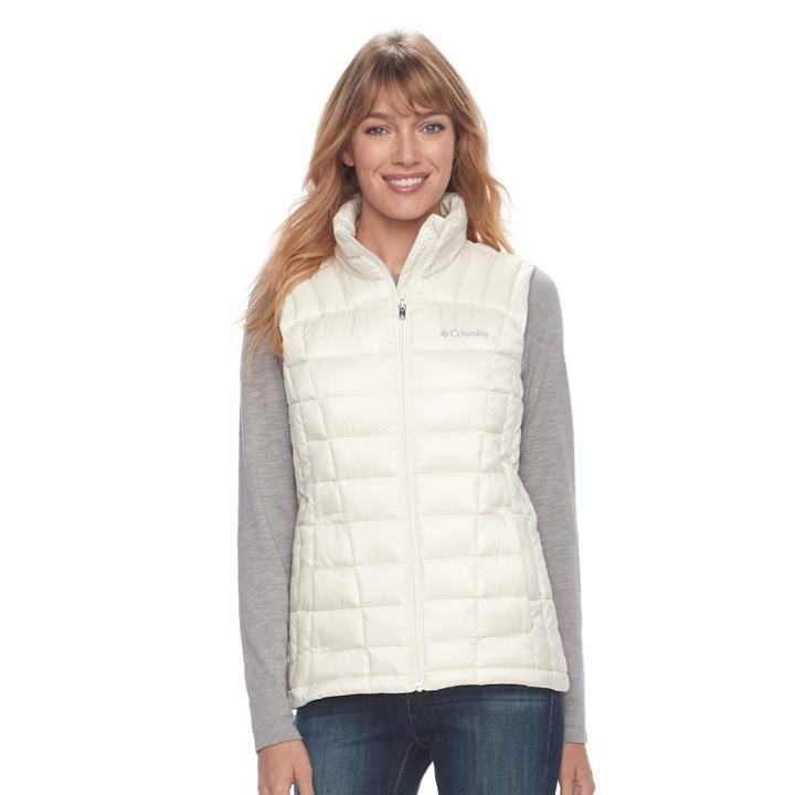 Women's Columbia Pacific Post Thermal Coil® Quilted Puffer Vest, Size: Xl, White Oth