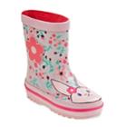 Laura Ashley Bunny Girls' Waterproof Rain Boots, Size: 3, Pink