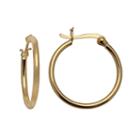 24k Gold-over-silver Hoop Earrings, Women's, Grey