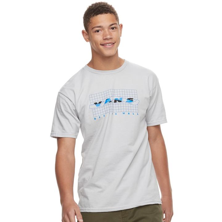 Men's Vans Grid Off Tee, Size: Medium, Silver