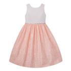 Girls 7-16 American Princess Rhinestone Waist & Lace Skirt Dress, Size: 14, White Oth