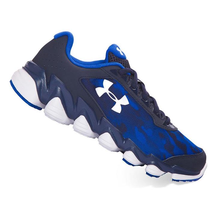 Under Armour Spine Disrupt Grade School Boys' Running Shoes, Boy's, Size: 4, Blue (navy)