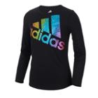 Girls 7-16 Adidas Long Sleeve Shine Graphic Tee, Size: Xl, Black