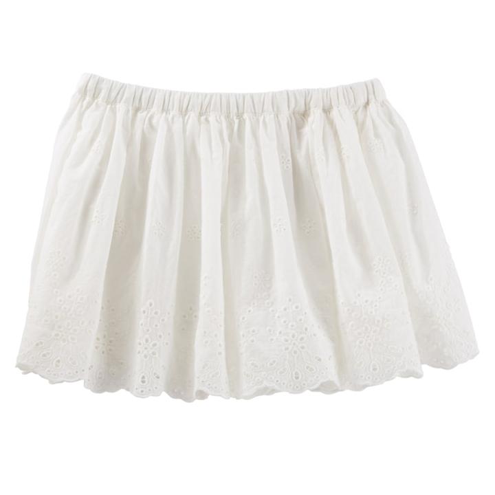 Girls 4-8 Oshkosh B'gosh Ivory Eyelet Skirt, Size: 12, White