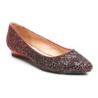 2 Lips Too Too Scatter Women's Glitter Ballet Flats, Girl's, Size: Medium (6.5), Red
