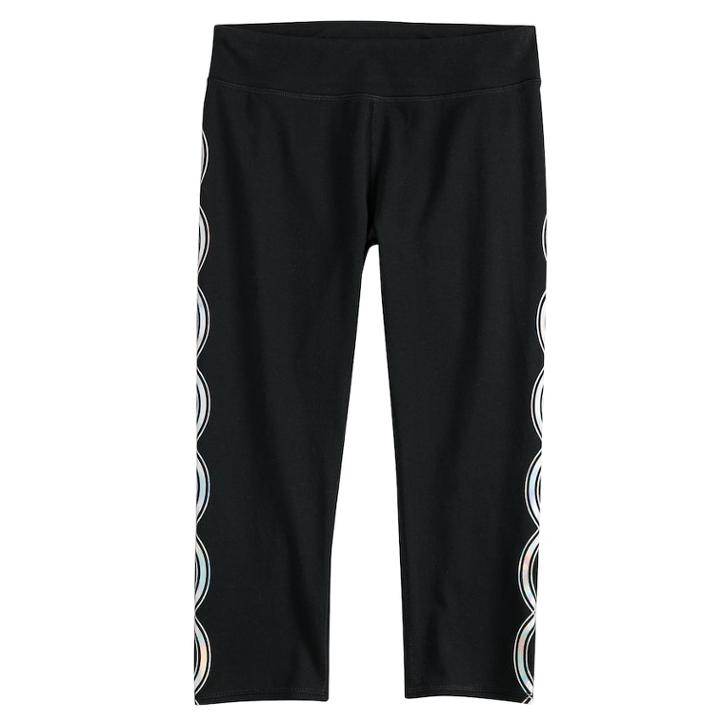 Girls 7-16 So&reg; Twist Capri Leggings, Size: 12, Black