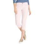 Women's Chaps Sateen Skinny Capris, Size: 12, Pink
