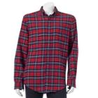 Men's Croft & Barrow&reg; Slim-fit Plaid Flannel Button-down Shirt, Size: Xxl, Dark Blue