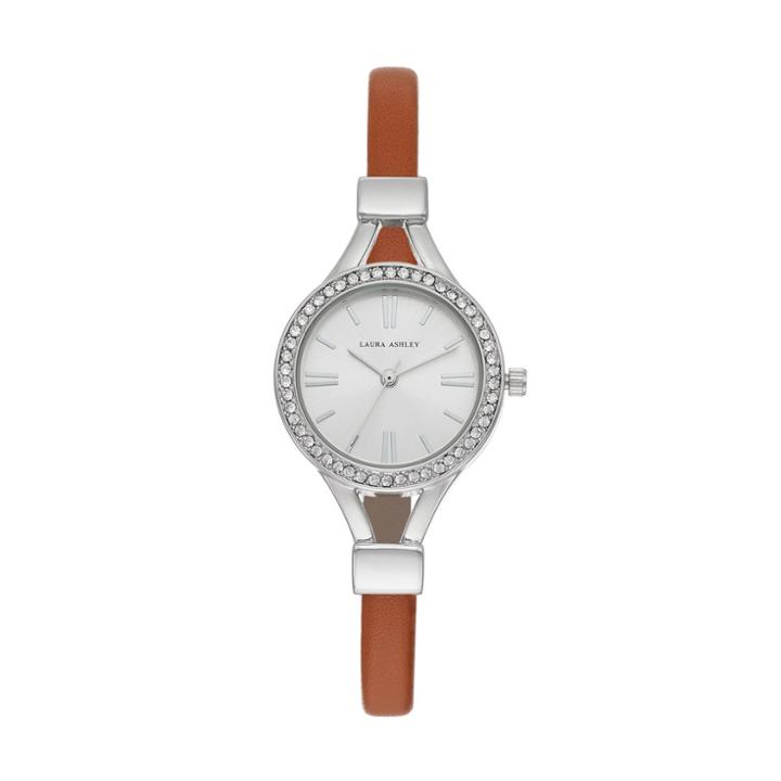 Laura Ashley Women's Crystal Watch, Size: Small, Brown