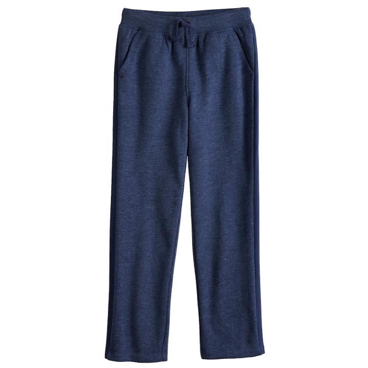 Boys 4-12 Sonoma Goods For Life&trade; Side Pieced Fleece Pants, Size: 8, Dark Blue