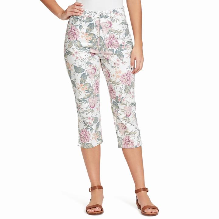 Women's Gloria Vanderbilt Amanda Capris, Size: 8, White