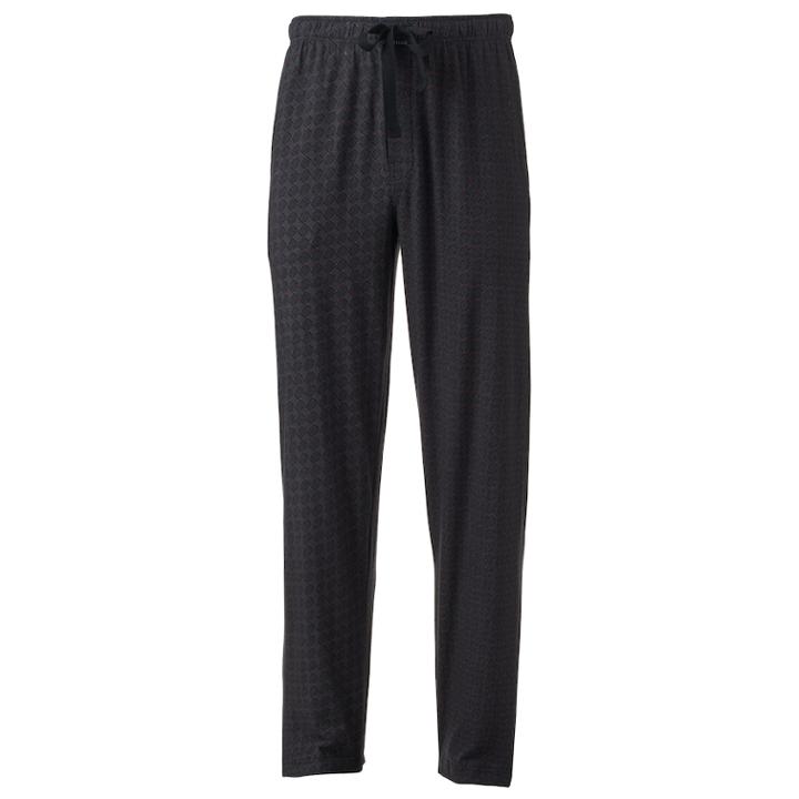 Men's Van Heusen Knit Lounge Pants, Size: Large, Black