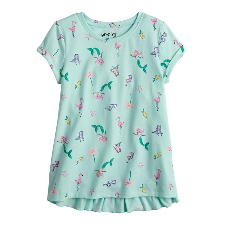 Girls 4-10 Jumping Beans&reg; Ruffled Back Top, Size: 6x, Light Blue