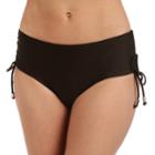 Women's Cyn And Luca Ruched Scoop Bikini Bottoms, Size: Medium, Brown (maple)