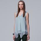 Women's Simply Vera Vera Wang Handkerchief Hem Tank, Size: Xl, Lt Green