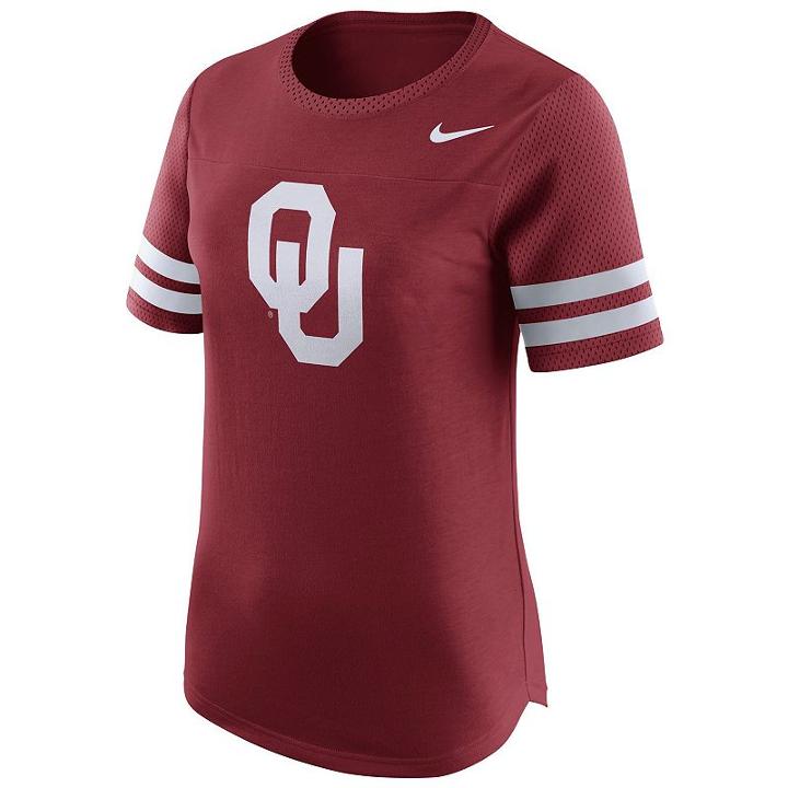 Women's Nike Oklahoma Sooners Modern Fan Top, Size: Small, Red