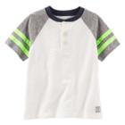 Boys 4-8 Oshkosh B'gosh&reg; Raglan Short Sleeve Colorblock Henley Tee, Boy's, Size: 4, White