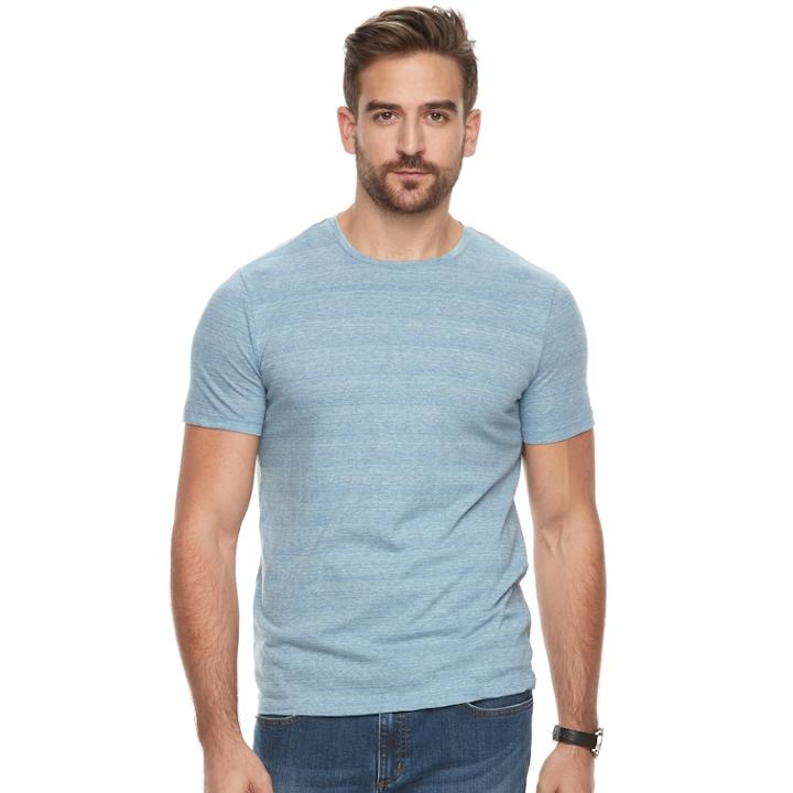 Men's Apt. 9 &reg; Jaspe Regular-fit Stretch Soft Touch Crewneck Tee, Size: Xxl Slim, Med Blue
