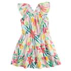 Girls 4-12 Sonoma Goods For Life&trade; V-back Ruffle Dress, Size: 7, Natural