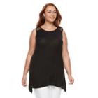 Plus Size Apt. 9&reg; Crochet Trim Tank Top, Women's, Size: 3xl, Black