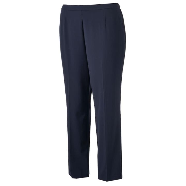 Plus Size Dana Buchman Flat-front Stretch Pants, Women's, Size: 16w Short, Blue (navy)