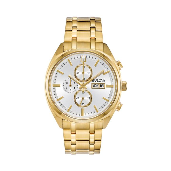 Bulova Men's Surveyor Stainless Steel Chronograph Watch - 97c109, Yellow