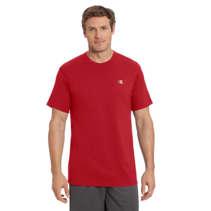 Men's Champion Vapor Basic Crew Tee, Size: Medium, Med Red
