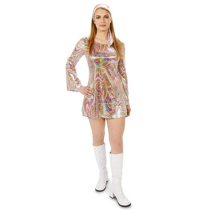 Adult Go-go Dancer Costume, Size: Medium, Multicolor