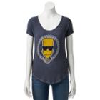 Juniors' The Simpsons Bart Simpson Graphic Tee, Girl's, Size: Small, Oxford