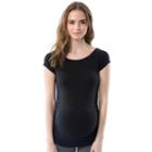 Maternity Pip & Vine By Rosie Pope Ruched Tee, Women's, Size: M-mat, Black