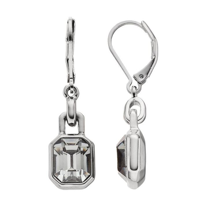 Simply Vera Vera Wang Simulated Crystal Nickel Free Drop Earrings, Women's, Purple Oth
