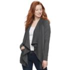 Women's Sonoma Goods For Life&trade; Supersoft Cascade Cardigan, Size: Medium, Grey (charcoal)
