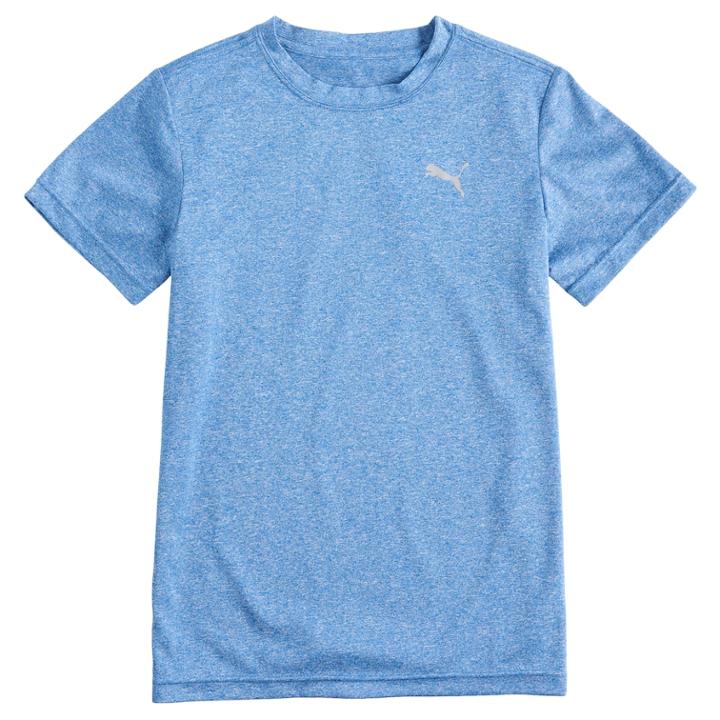 Boys 8-20 Puma Heathered Peformance Top, Size: Xl, Blue (navy)