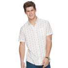 Men's Urban Pipeline&reg; Maxflex Print Button-down Shirt, Size: Small, Natural