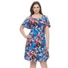 Plus Size Suite 7 Floral Cold-shoulder A-line Dress, Women's, Size: 16 W, Ovrfl Oth