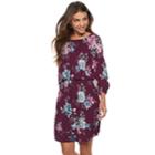 Petite Apt. 9&reg; Balloon Sleeve Blouson Dress, Women's, Size: Xl Petite, Dark Red
