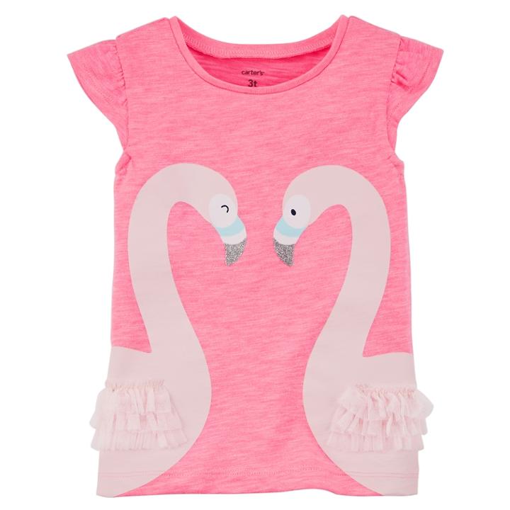 Girls 4-8 Carter's Flamingo Graphic Tee, Size: 4-5, Pink