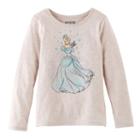 Disney's Cinderella Girls 4-10 Long-sleeved Tee By Jumping Beans&reg;, Size: 8, Lt Beige