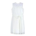 Girls 7-16 Iz Amy Byer Lace Highneck Dress, Size: 10, White Oth
