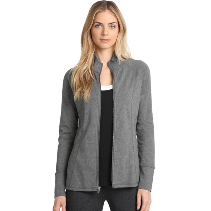 Women's Danskin Long Sleeve Zip-up Jacket, Size: Small, Grey Other